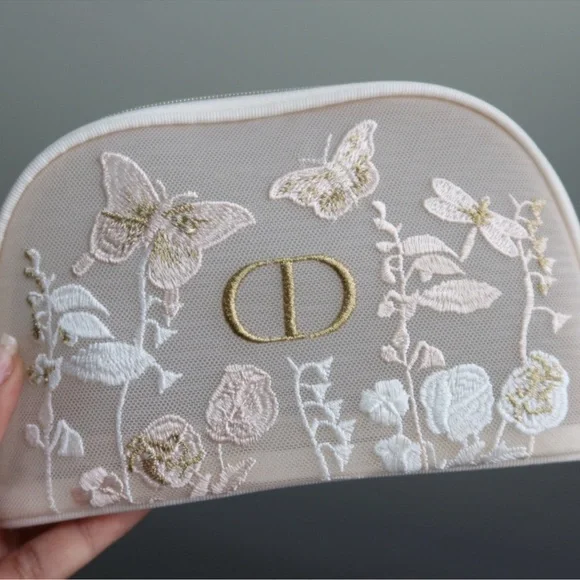 DIOR Limited-Edition Lucky Miss Ritual Butterfly Embroidered Pouch - Picture 2 of 7